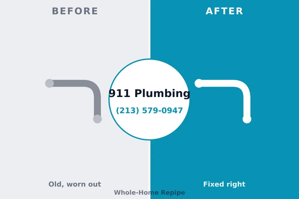 Before and after: plumbing repair Madisonville, TN
